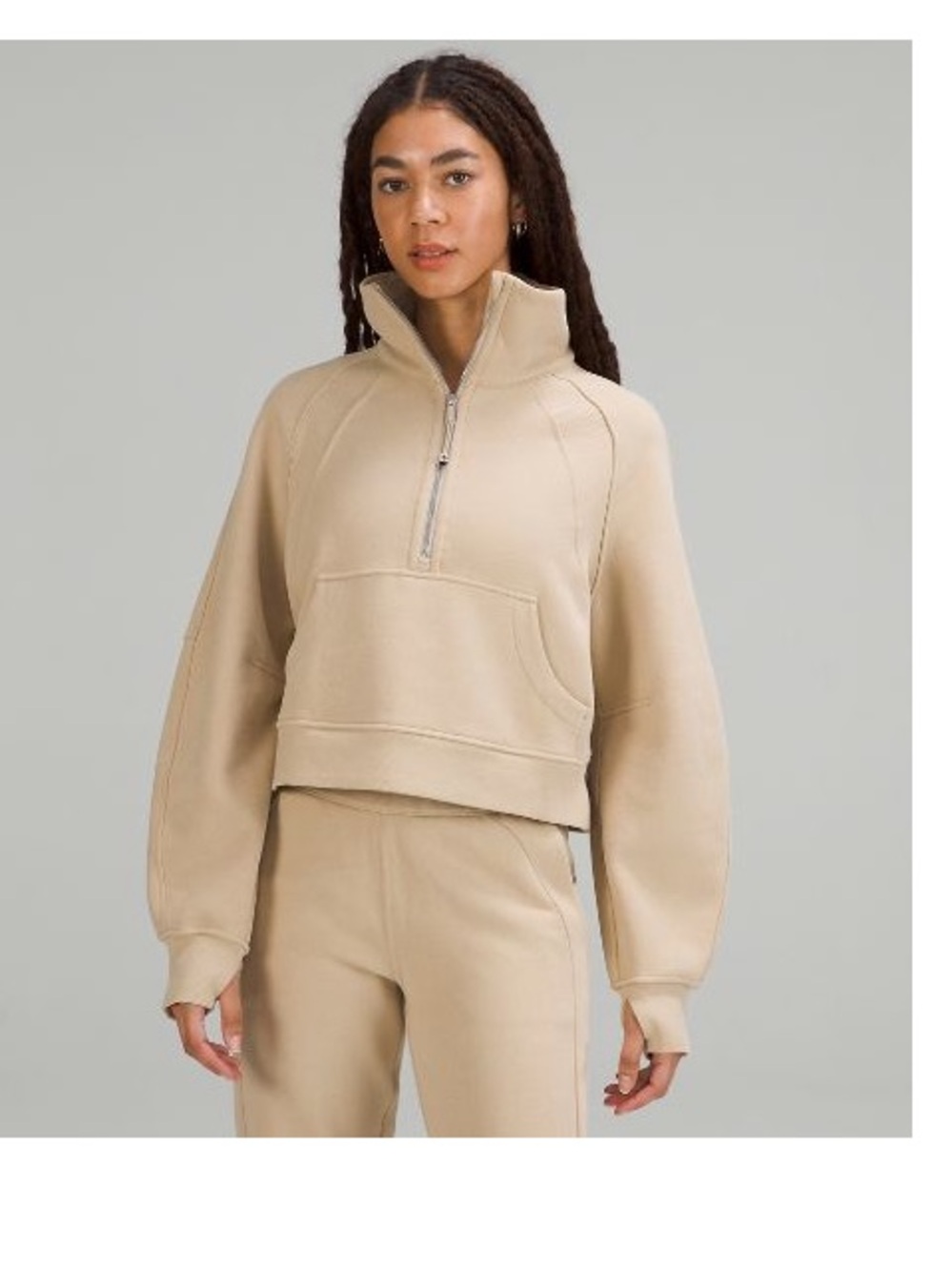 Lululemon Scuba Oversized Funnel Neck Half Zip Trench color
